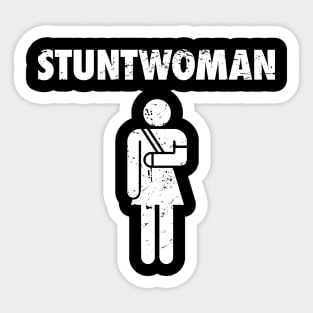 Stuntwoman Fractured Broken Arm Get Well Gift Sticker